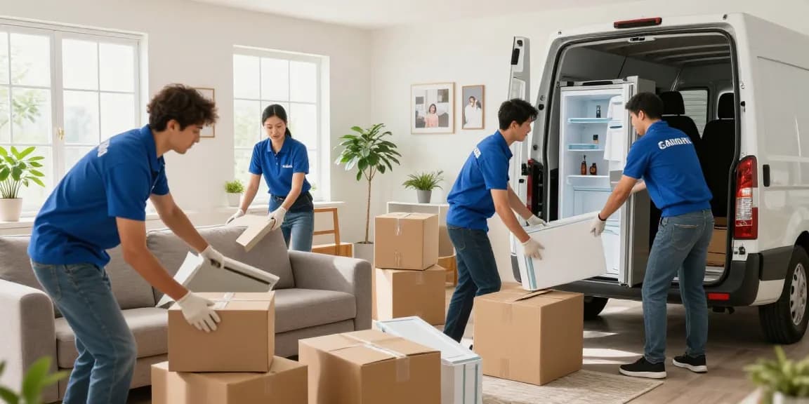 House clearance professionals efficiently removing old furniture and appliances.