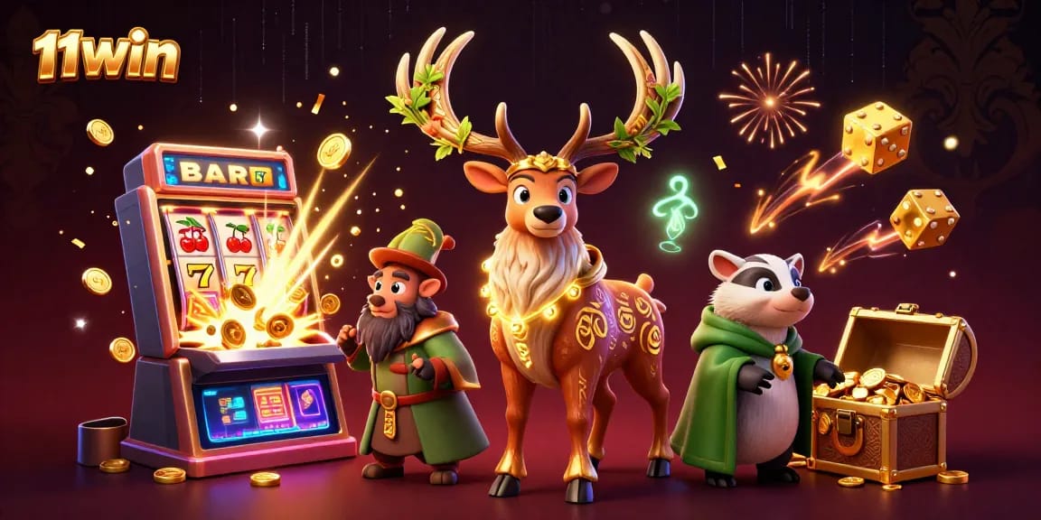 Win big with 11WIN at an exciting 3D casino filled with vibrant games and mystical characters.