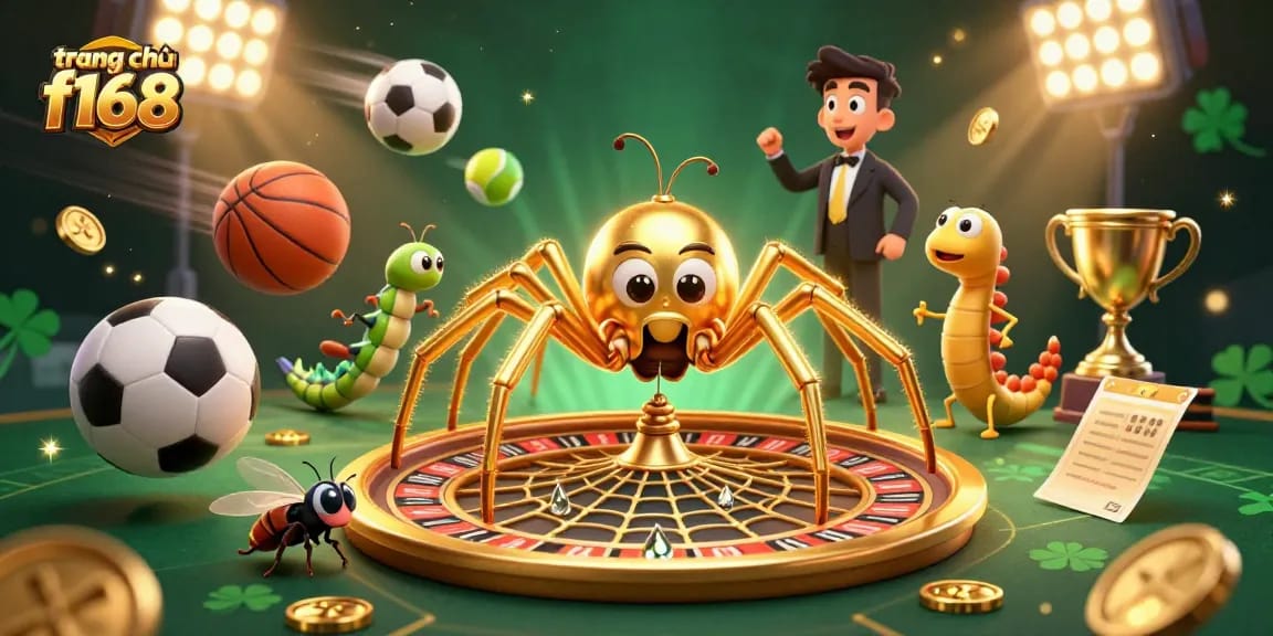 Experience the excitement at trang chủ f168 with a vibrant casino-themed 3D illustration featuring interactive gaming elements.
