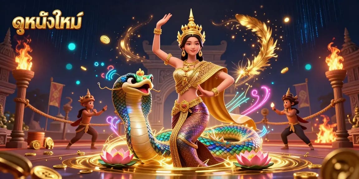 Engage in ดูหนังใหม่ with thrilling gaming elements amidst beautifully detailed Asian art.