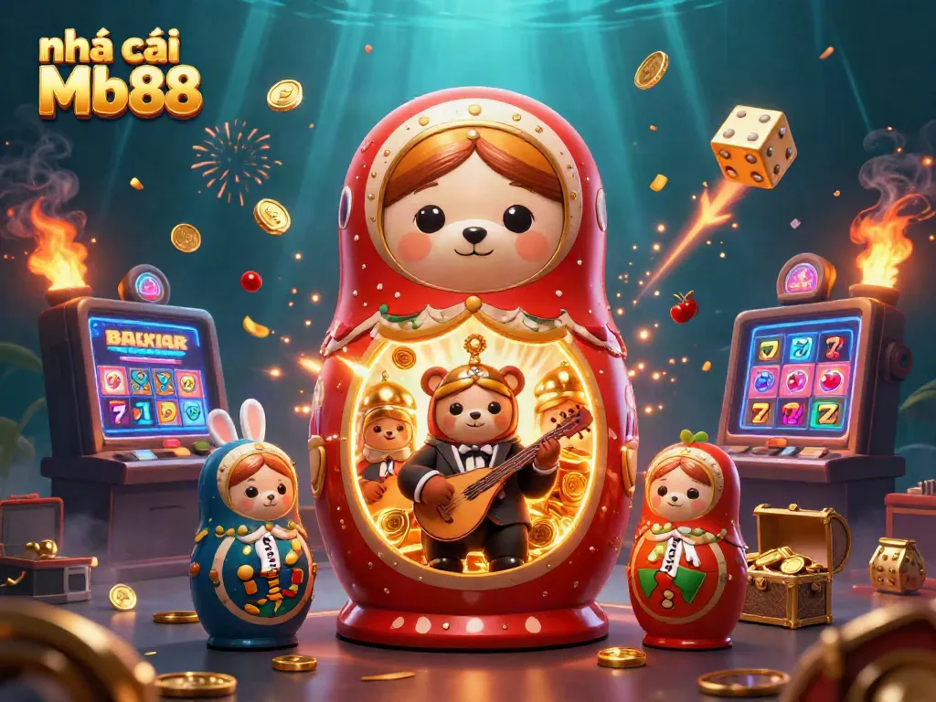Experience excitement at nhà cái Mb88 with vibrant casino characters and thrilling gaming elements.