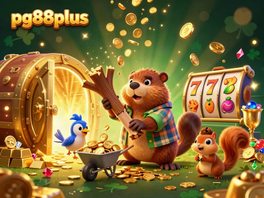 Experience winning moments at pg88plus with vibrant beaver and companions in a dynamic casino setting.