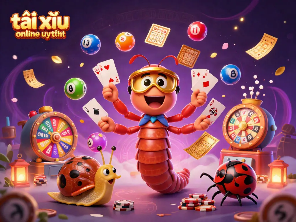 Experience the thrill of tài xỉu online uy tín with a whimsical dealer and vibrant casino elements.