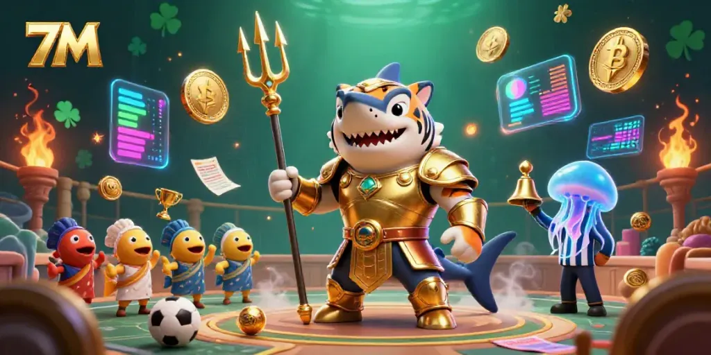 Experience the thrill of sports betting with 7M in an energetic underwater colosseum.