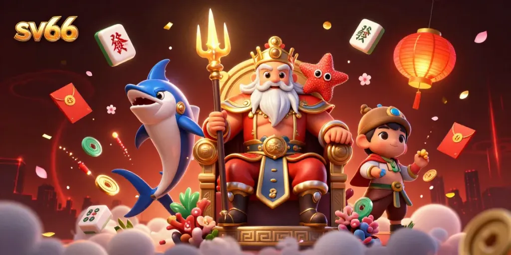 Engage with sv66's casino scene featuring Neptune and vibrant gambling elements.