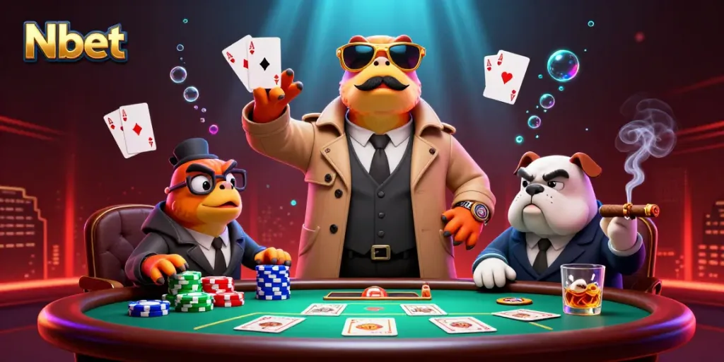 Nbet brings excitement to poker players with raptors in disguise at a VIP casino entrance.
