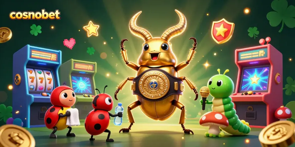 Experience the thrill of cosmobet with vibrant casino elements and dynamic characters in a colorful world.